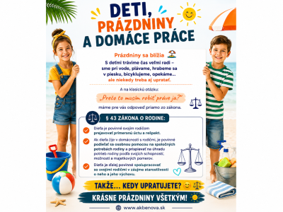 Na odľahčenie :)        DETI, PRÁZDNINY A DOMÁCE PRÁCE