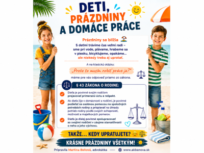 Na odľahčenie :)        DETI, PRÁZDNINY A DOMÁCE PRÁCE
